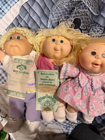 모음 희망 판매 Cabbage Patch Kids 인형 3체 세트