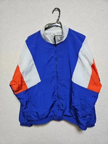 나일론 자켓 파랑 오렌지 화이트