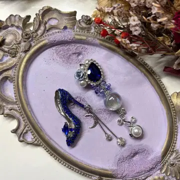 198 브로치 시리즈 비쥬 블루 힐 귀걸이 or 귀찌