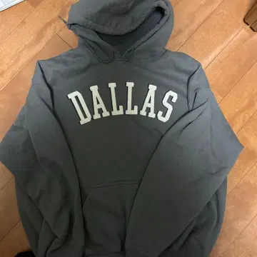 DALLAS 로고 그레이 후드티 XL