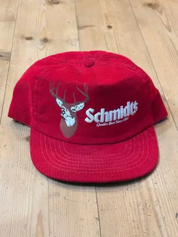 코듀로이 캡 빨간색 USA제 구제 의류