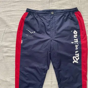 러셀 나일론 팬츠 5 네이비 레드 골프 안감 허리밴딩