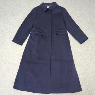 IENA 이에나 비버 트라페즈 코트 울 롱 네이비 38