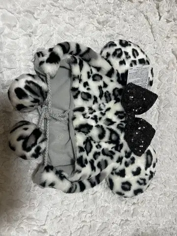 디즈니 팬캡 레오파드 무늬 미니 그레이