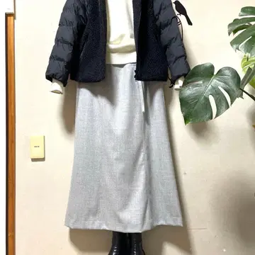 미사용품 블랑베일 울 롱 스커트 M~L 사이즈