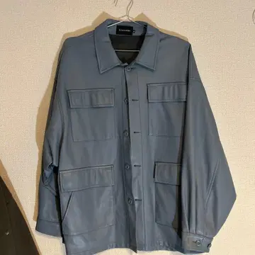 합성 피혁 테일러드 자켓