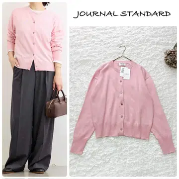 저널 스탠다드 24AW 캐시미어 100% 크루넥 가디건