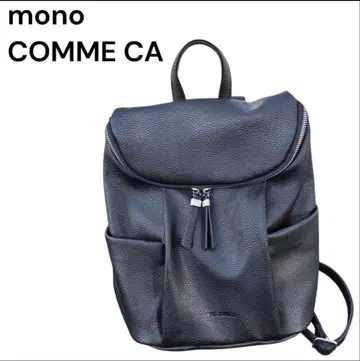 미사용품 [ COMME CA ] 모노콤사 턱 백팩 블랙