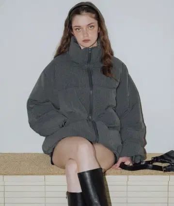 스트라이프 오버 사이즈 다운 자켓 Mili affinity