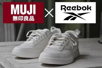 MUJI x Reebok 콜라보 코트 스니커즈 화이트 27.0cm