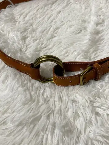 ETRO 에트로 천연 가죽 가죽 벨트 브라운 슬림 이탈리아제