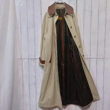 VITTORIO FORTI 가죽 칼라 스텐카라 코트