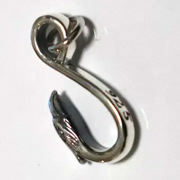 목걸이 펜던트 피쉬 후크 낚시 바늘 바다 마린 S자 입체