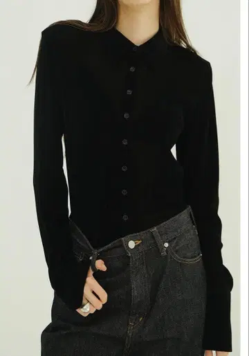 TULLE FLOCKY SHIRTS 클라네 사이즈 2