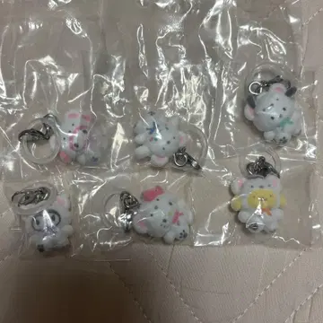 산리오 포근포근 스노우 마커 액세서리 전 6종 컴플리트