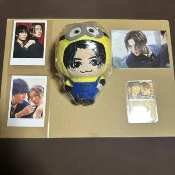 야기 유세이 minion 콜라보 봉제 인형 사진 엽서 카드