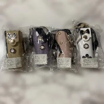 립 케이스 키링 리본 브라운 보라색 핑크색 화이트 컬러