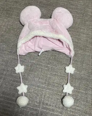 미키 귀 달린 핑크 모자 팬캡 별 미니