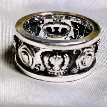 새상품급 Justin Davis 왕관과 장미 실버 925 반지 13호