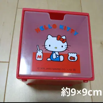 헬로키티 수납 박스 약 9 x 9cm 산리오 서랍 플라스틱 케이스