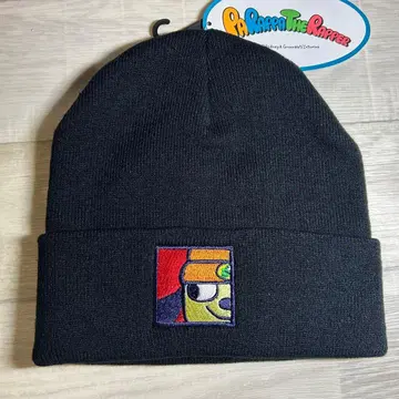 공식품 파라파라 래퍼 자수 블랙 니트 모자 57-59cm