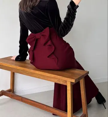 JUNOAH 백리본 머메이드 스커트