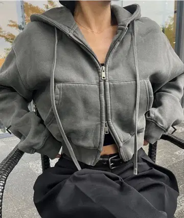 efu/ 빈티지 숏 후디