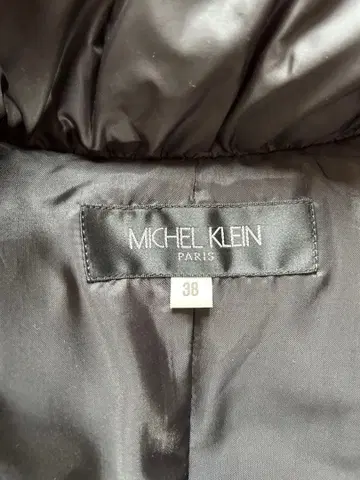 MICHEL KLEIN 블랙 다운 자켓 38