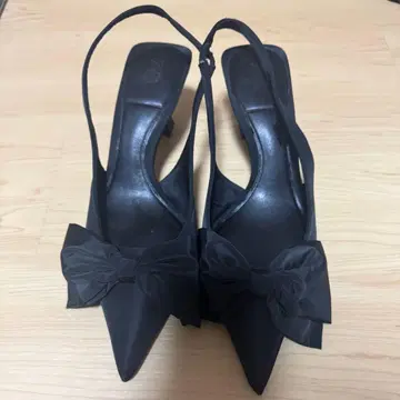 ZARA 리본 새틴 펌프스 37 사이즈