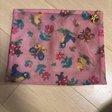 페이 메쉬 파우치 L 핑크