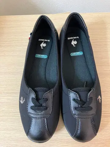 le coq sportif 블랙 플랫슈즈