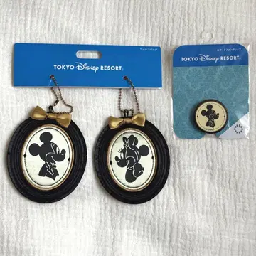 디즈니 실루엣 스튜디오 와펜 배지 스마트폰 그립 2종 세트