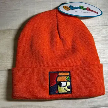 공식 상품 파라파라 래퍼 자수 오렌지 비니 니트 모자 57-59cm