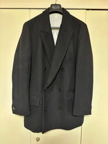 overcoat 블랙 더블 브레스트 코트 자켓