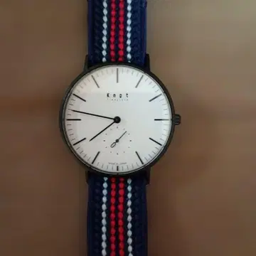 Knot 손목시계 아날로그 화이트/네이비/레드