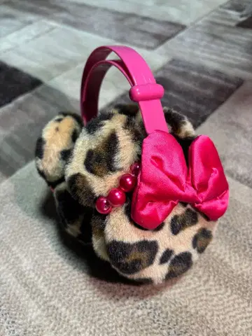 도쿄 디즈니 리조트 레오파드 무늬 귀도리