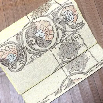 가장 가벼운 8촌 나고야 오비 꽃+덩굴 패턴 평상복 기모노