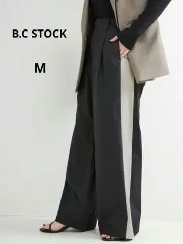 [ 새상품 ] 베이직 코튼 나일론 트랙 팬츠 블랙 M