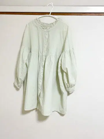 사만사 모스모스 sm2 앞뒤 착용 튜닉 민트 그린