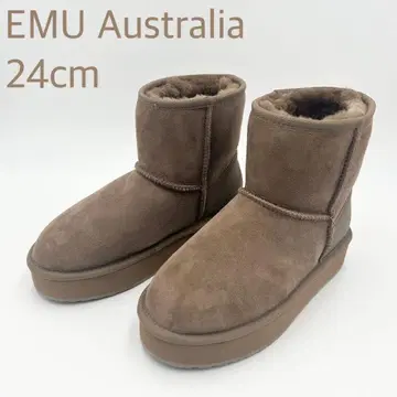 미사용급 EMU 어그 부츠 24cm 보아 mini 그레이지 통굽