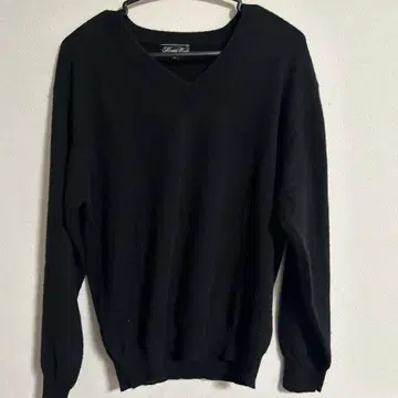 캐시미어 100% V넥 블랙 스웨터