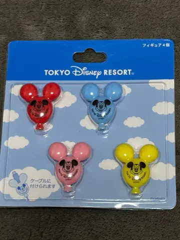 도쿄 디즈니 리조트 미키 케이블용 피규어 4개 세트