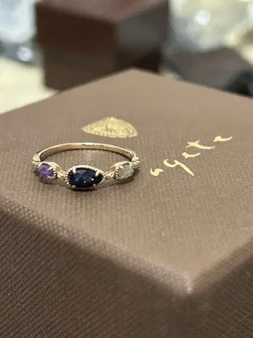 아가테 agete K10 자수정 금 반지 #13