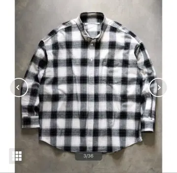 저널 스탠다드 팻 실루엣 버튼 다운 체크 셔츠 남성용