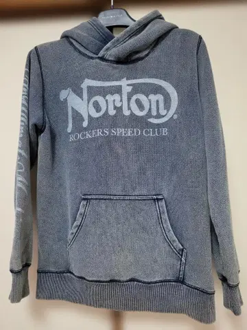 Norton 후드 부착 후드티 그레이