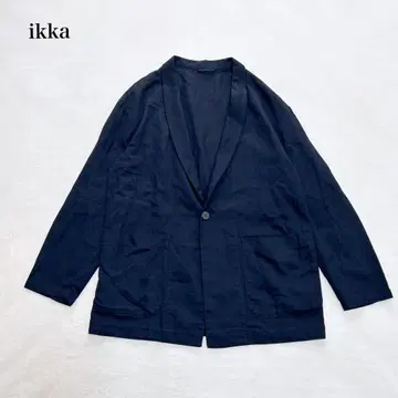 이카 남성용 테일러드 자켓(L) 네이비 코튼 린넨 오피스