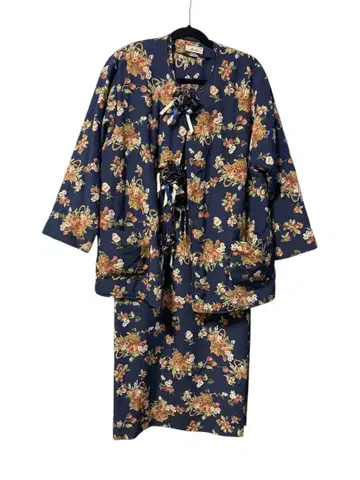 아키아카네 사에라 앙상블 원피스 자켓 후르츠 패턴