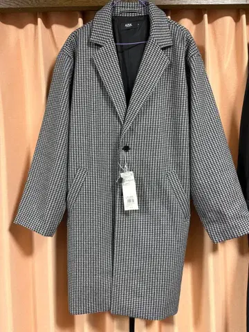 azul [미사용 새상품] 체크 무늬 체스터 코트 M