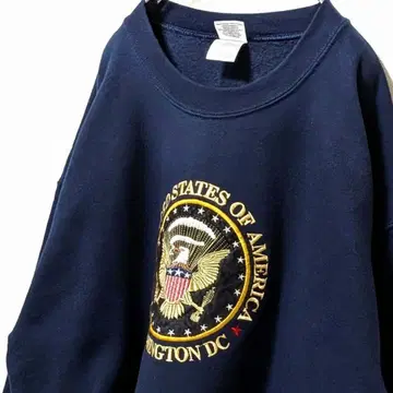 길단 미국 국장 자수 맨투맨 트레이닝복 네이비 네이비 컬러 L 구제 의류