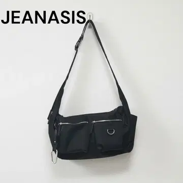 새상품급 JEANASIS 나일론 W 포켓 바디 BAG 블랙